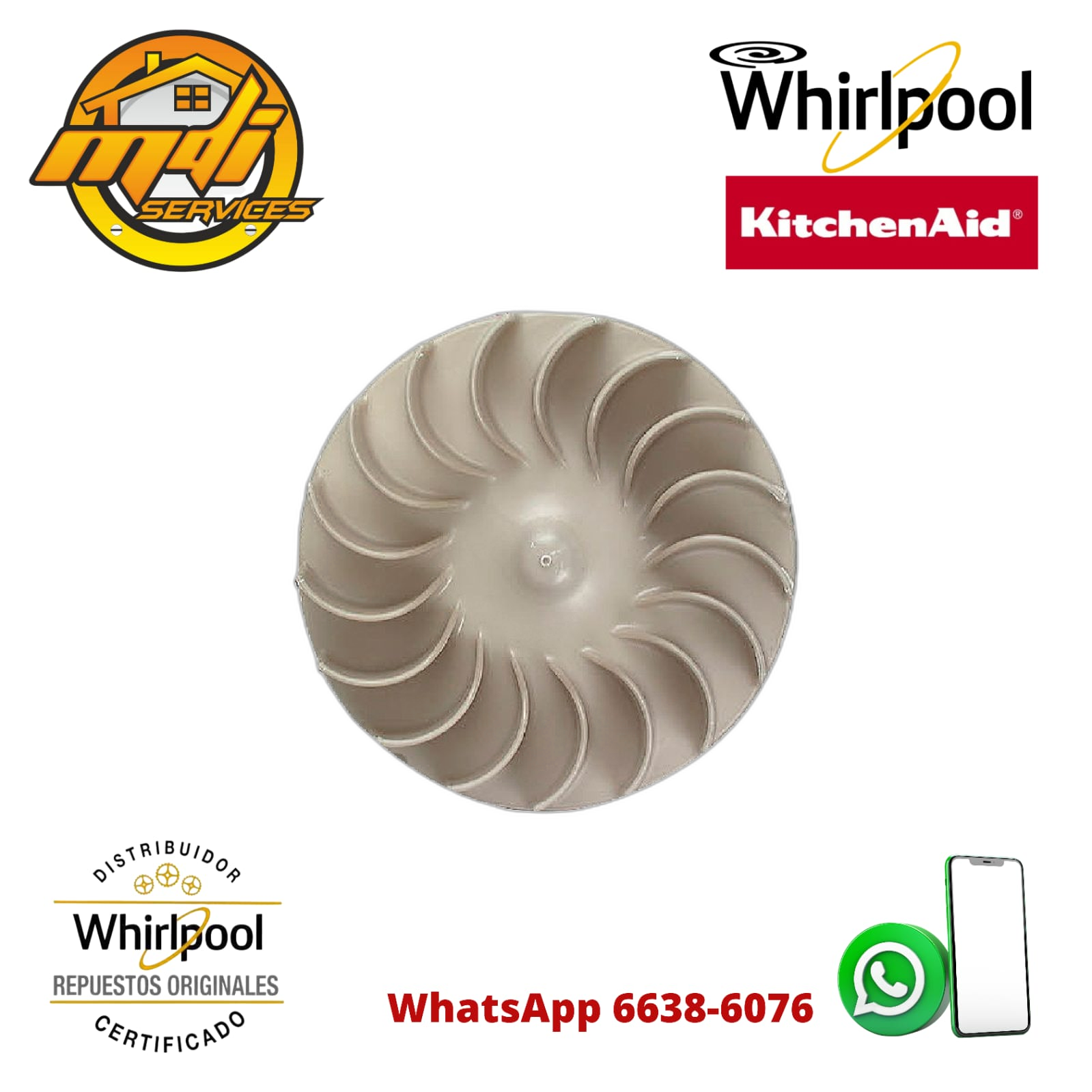 TURBINA BLOWER SECADORA WHIRLPOOL ORIGINAL FSP 696426