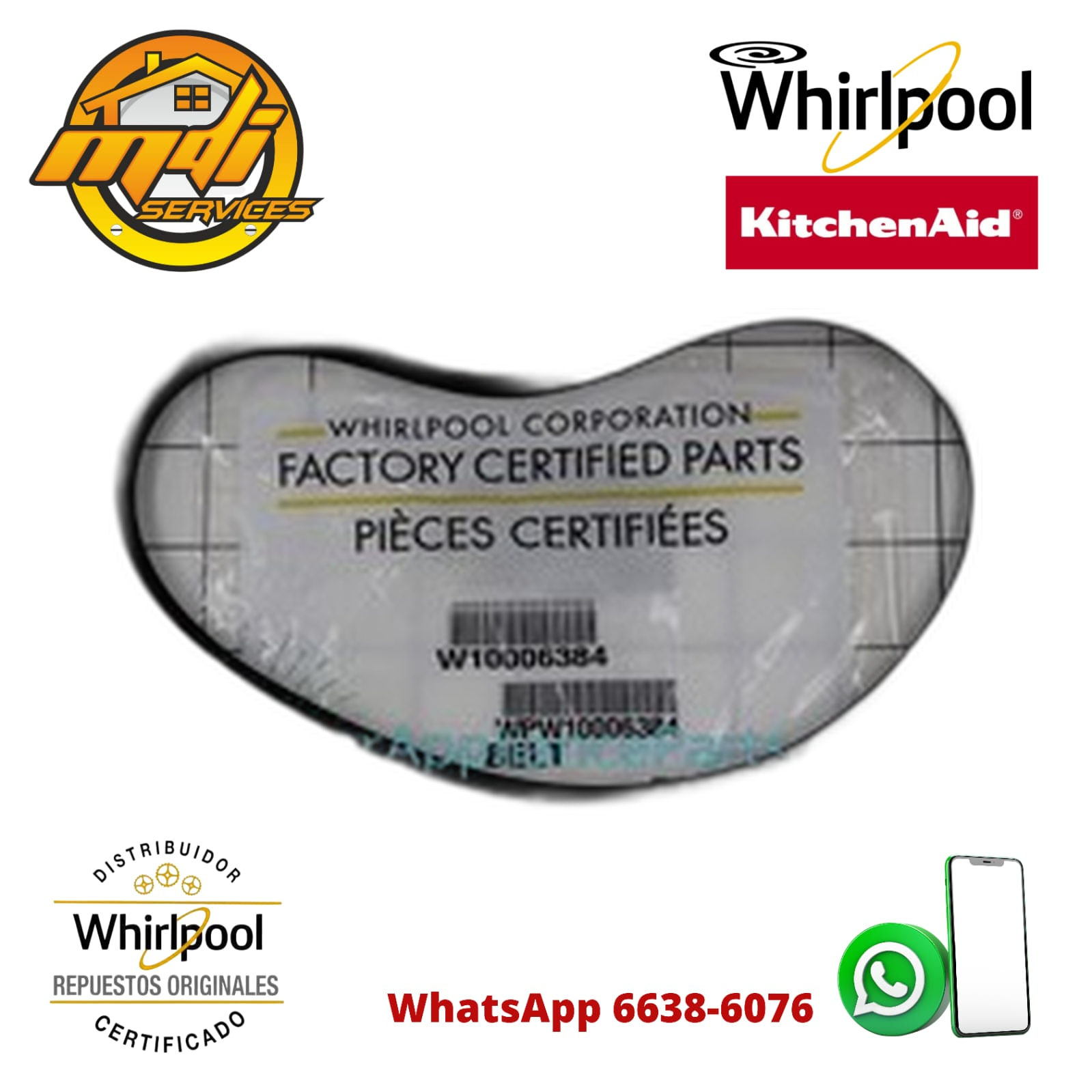 CORREA SECADORA WHIRLPOOL ORIGINAL W10006384