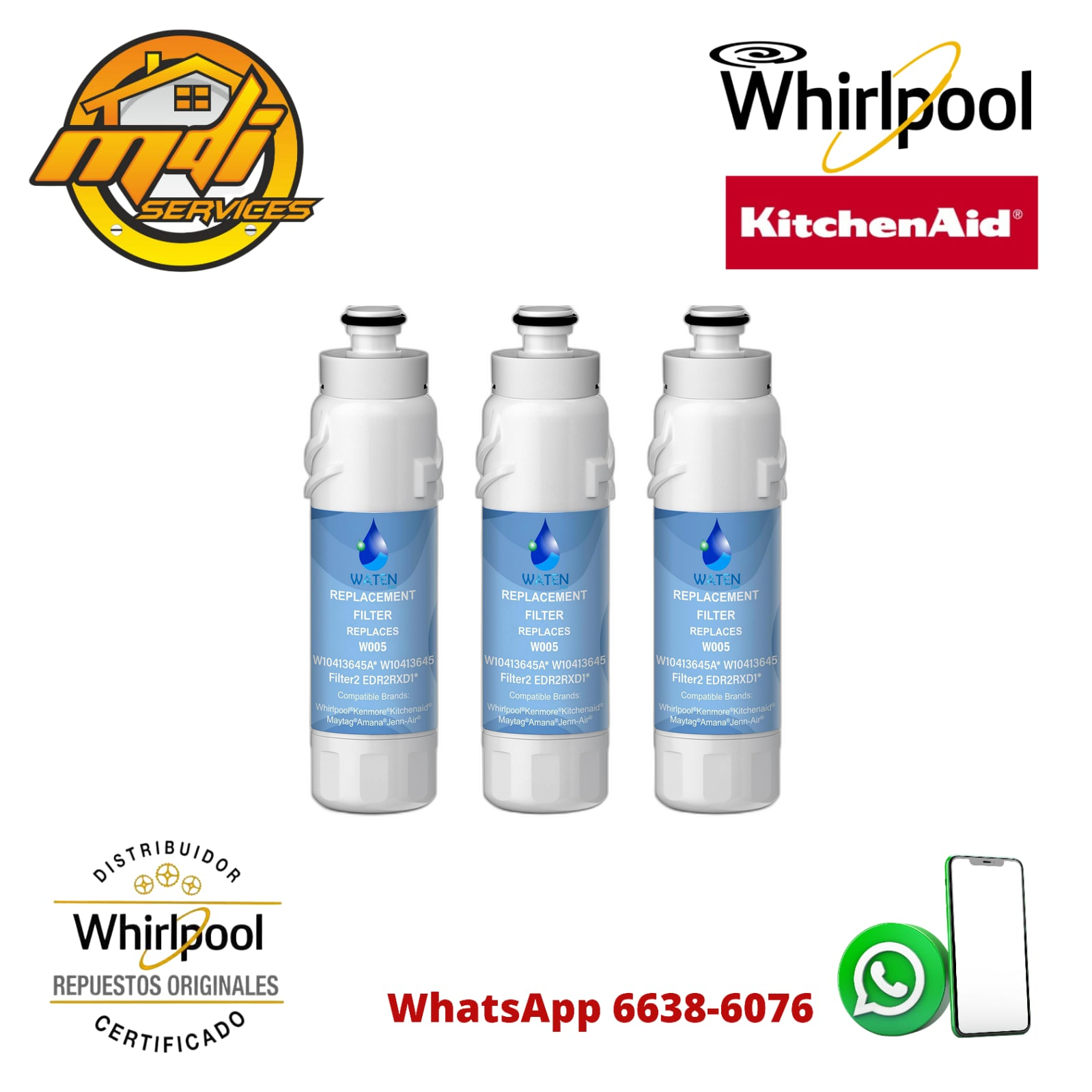 FILTRO NEVERA WHIRLPOOL W10790814 W10413645A ORIGINAL