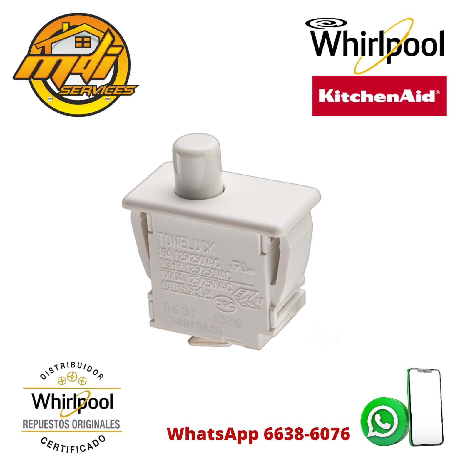 INTERRUPTOR SECADORA FRIGIDAIRE 134813600