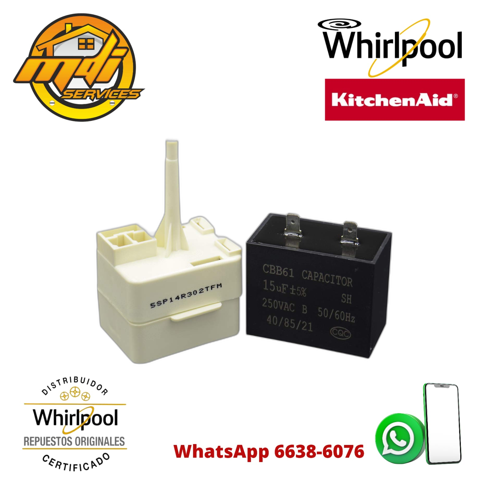 KIT DE ARRANQUE CON CAPACITOR ORIGINAL W10613606
