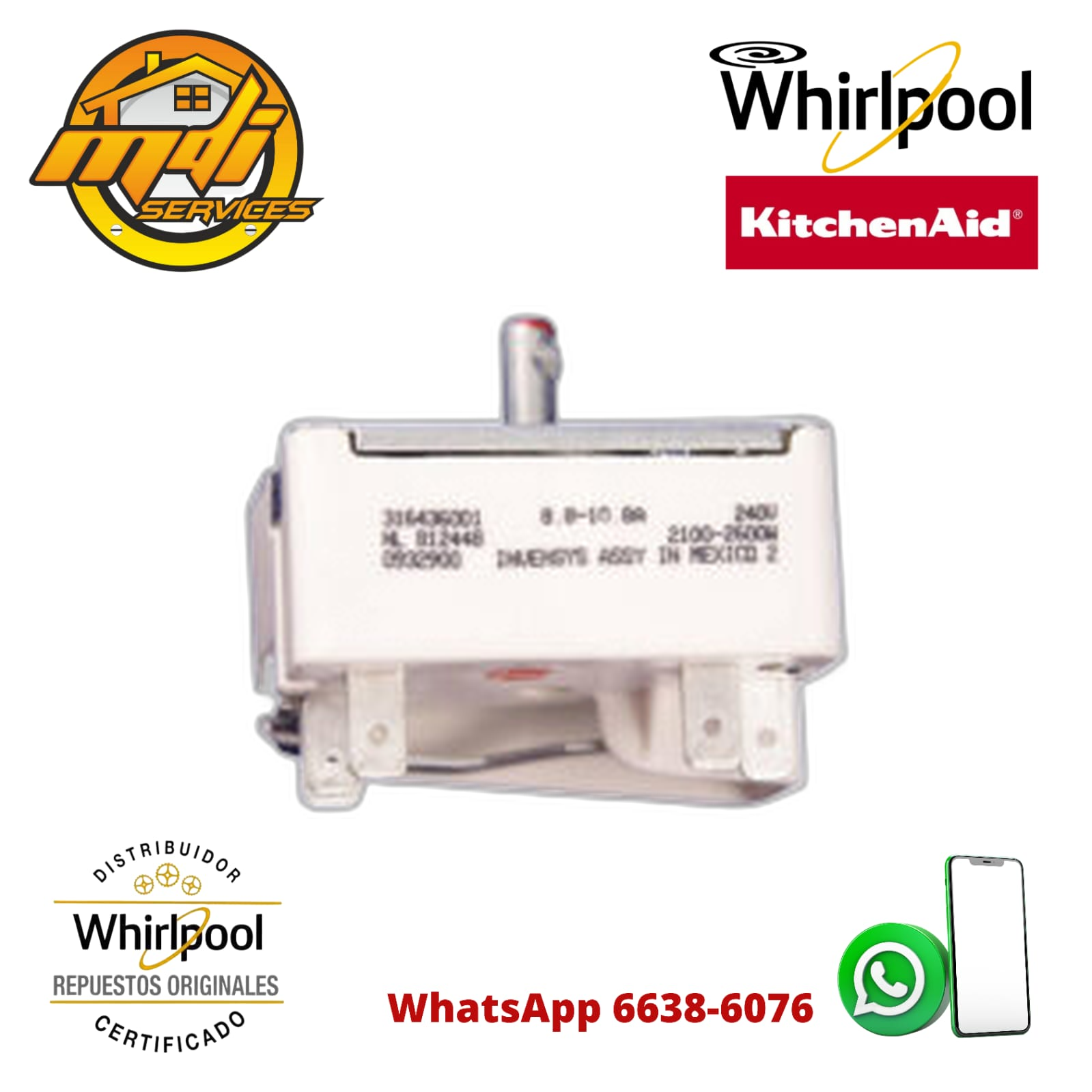 SWITCH HORNILLA COCINA ELECTRICA FRIGIDAIRE 316436001