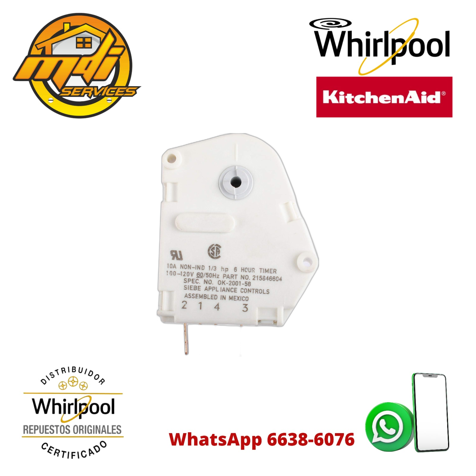 TIMER 6 HORAS NEVERA FRIGIDAIRE 215846604