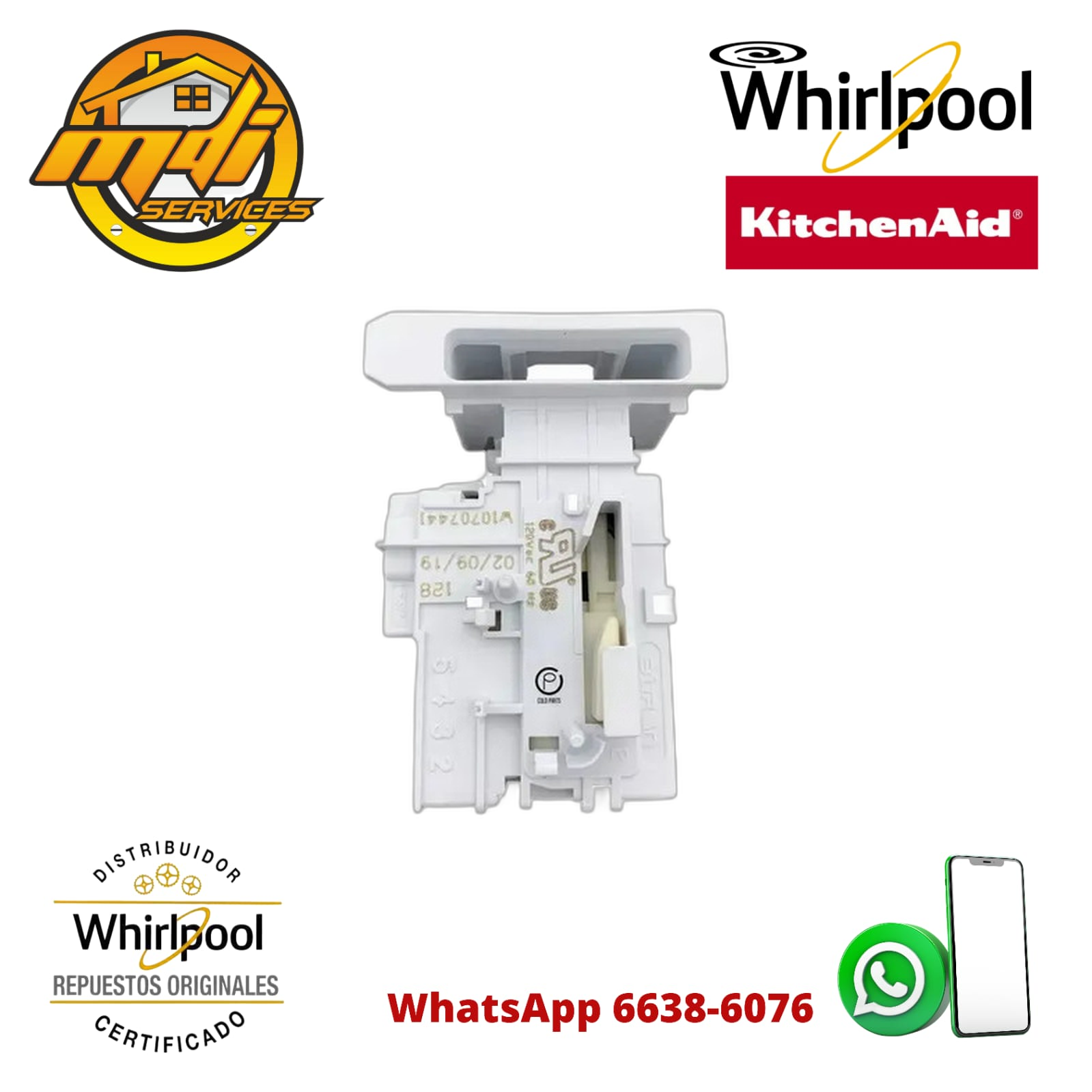 SWITCH DE PUERTA LAVADORA WHILPOOL ORIGINAL