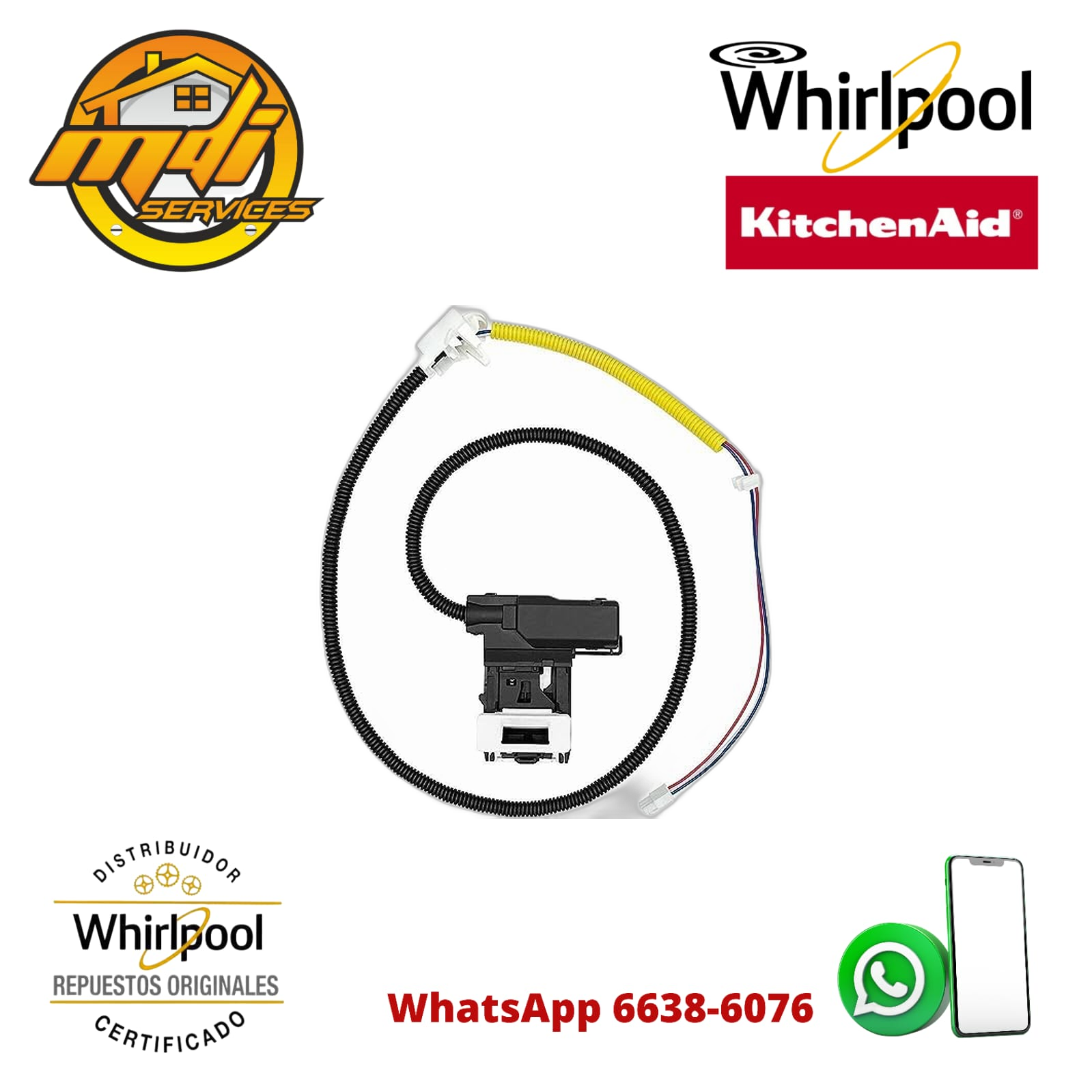SWITCH DE PUERTA LAVADORA WHILPOOL ORIGINAL FSP W11307244 W10682535 W10838613