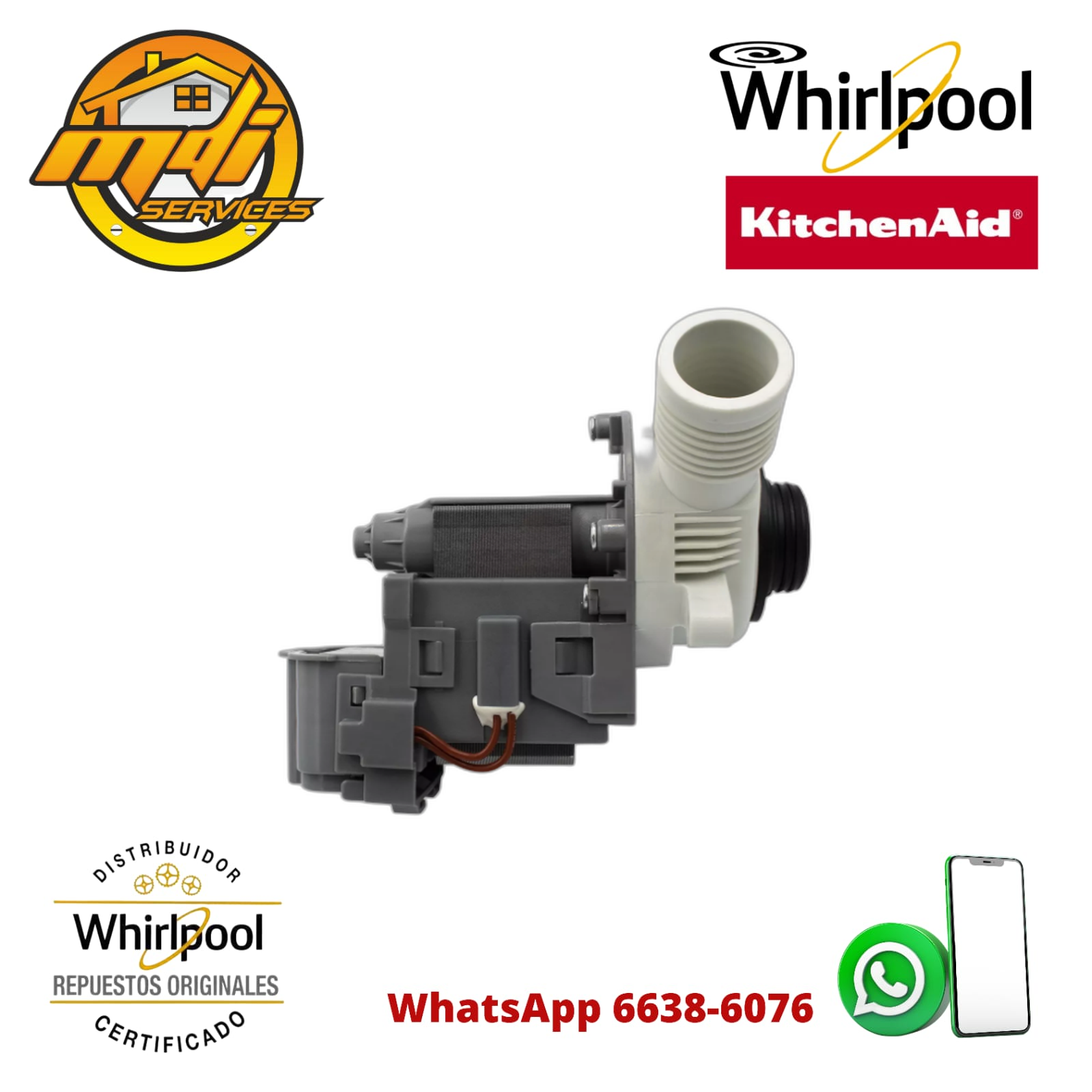BOMBA DESAGUE LAVADORA WHIRLPOOL W10465543