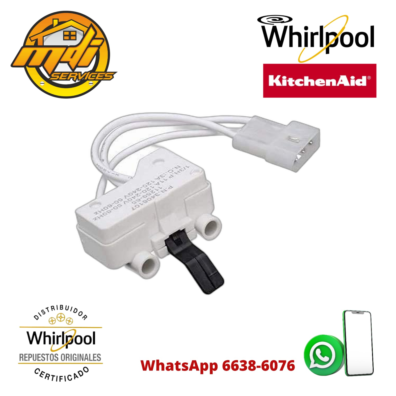 SWITCH PUERTA WHIRLPOOL ORIGINAL 3406107 FSP